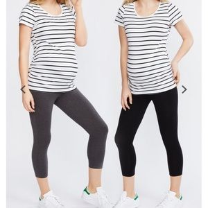 Motherhood Maternity crop leggings two pack